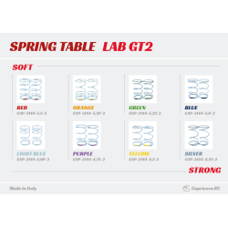 LAB GT2 MOLLA AMMORTIZZATORE PROG. V2 CELESTE 2PZ