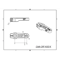 GT5 RS ONE THROTTLE SERVO HORN 25T