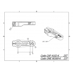 KIT SQUADRETTA GAS/FRENO ONE 23T