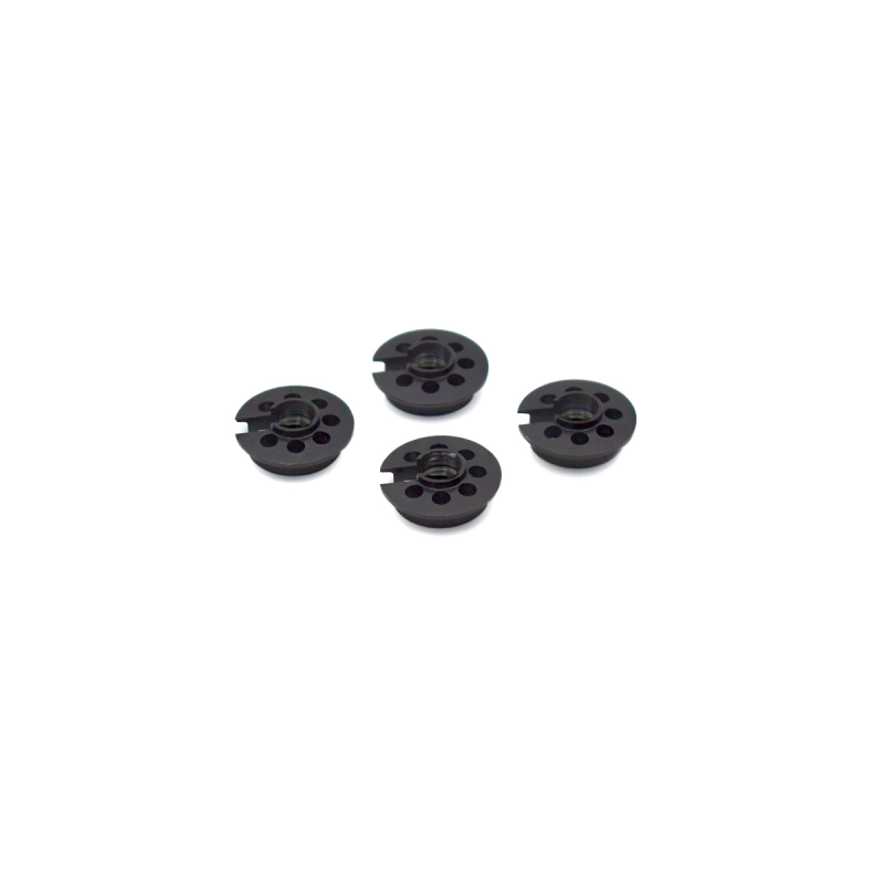 ALUMINIUM SHOCK SPRINGS RETAINER - 4PCS-BLACK