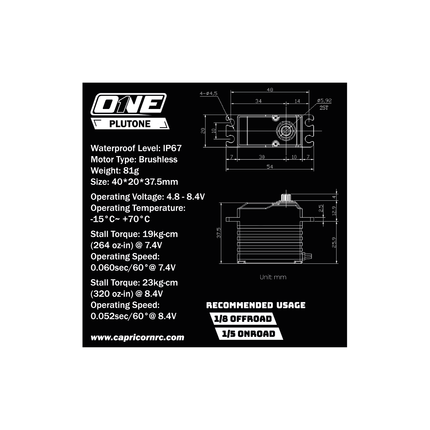ONE SERVO PLUTONE
