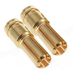 Ø 4 mm gold plated connector MALE ( 2pcs )