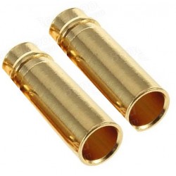 Ø 4 mm gold plated connector FAMALE ( 2pcs )