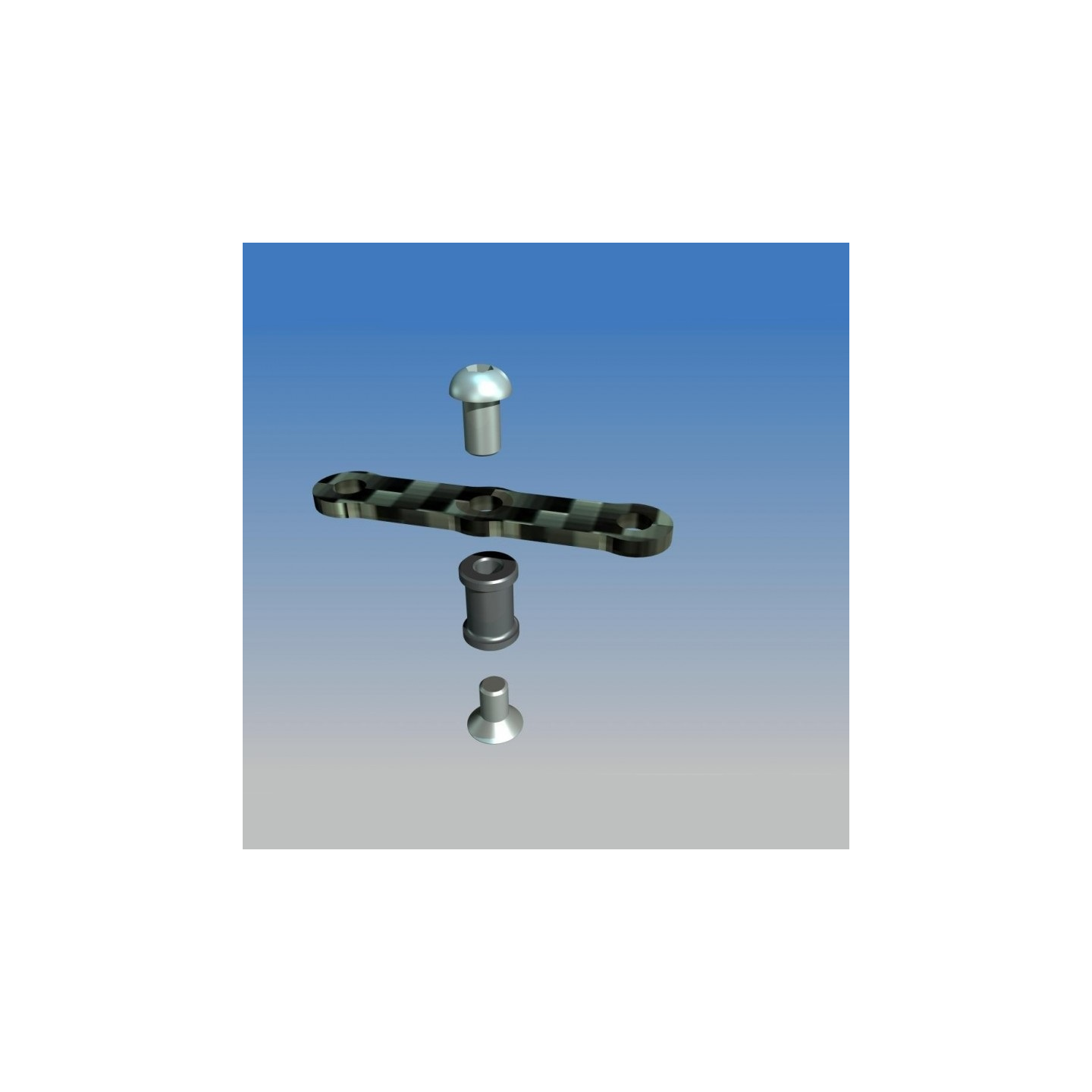 CARBON STEERING REINFORCEMENT  PLATE KIT
