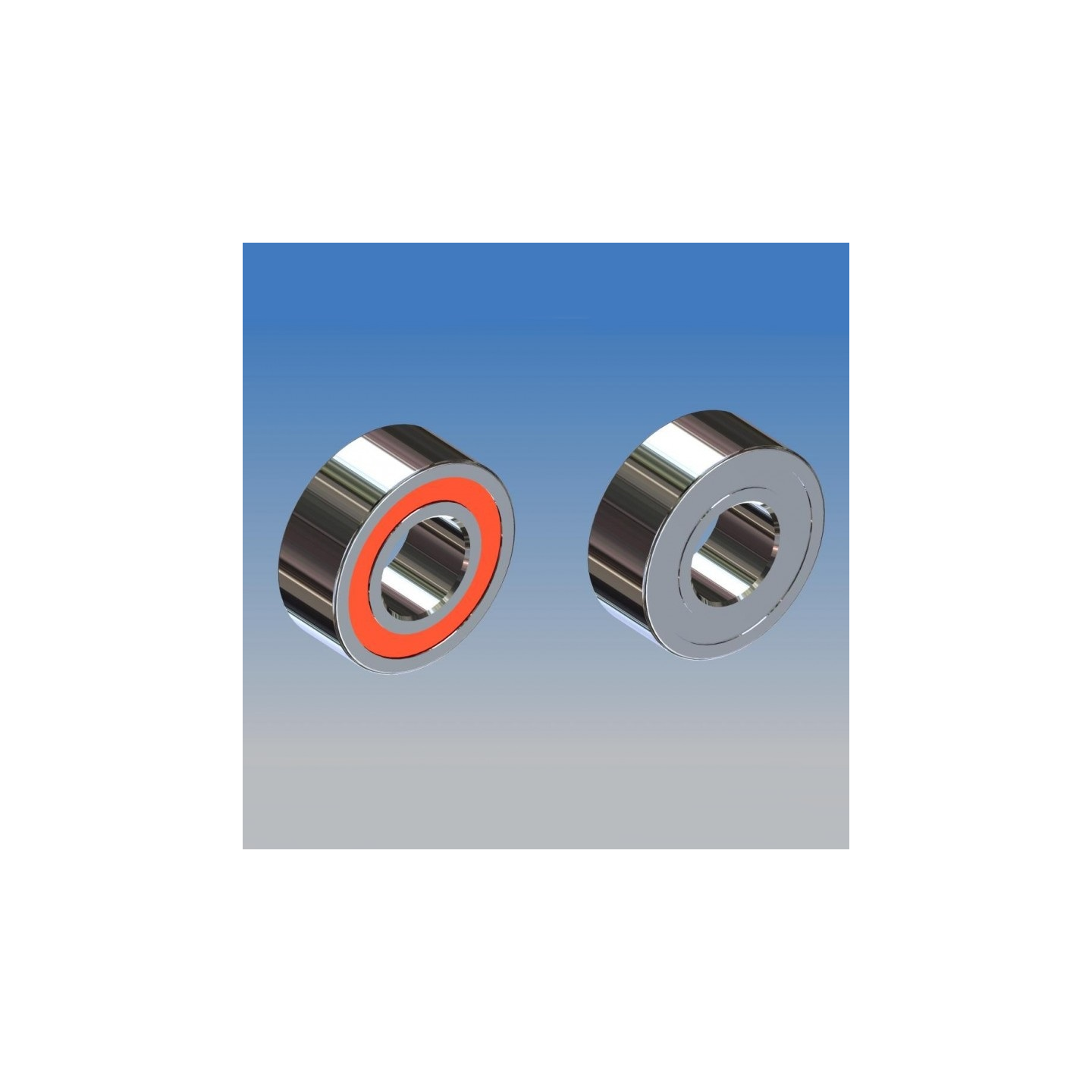 6_13_5 BEARING STEEL/RED  (2PCS)