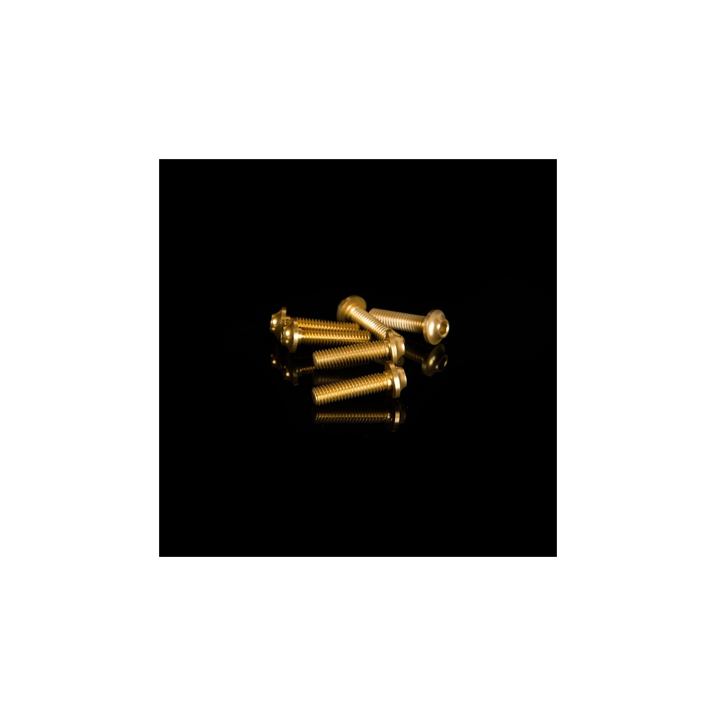 SCREW M3x12 SPECIAL BOTTOM HEAD 7075  - 6pcs -GOLD