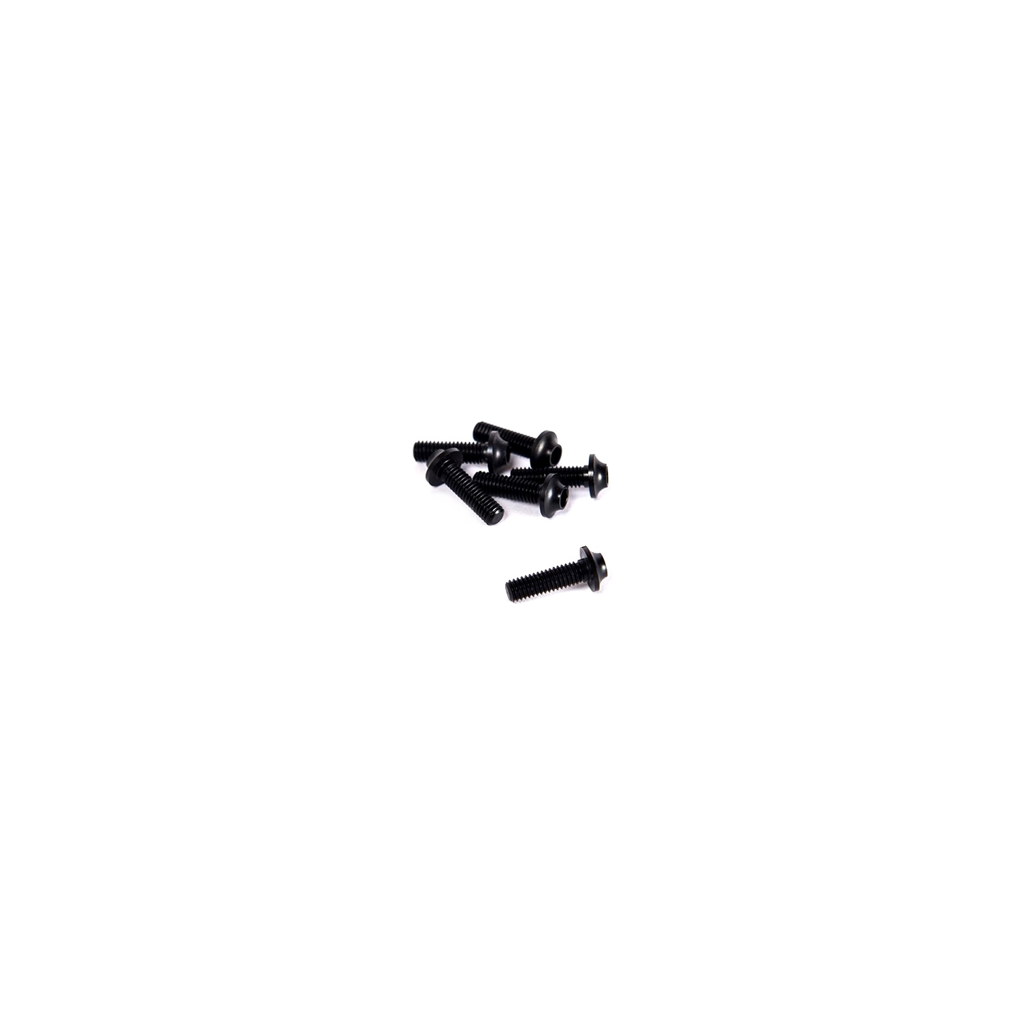 SCREW M4x14 FLAT HEAD 7075 - 6pcs - BLACK