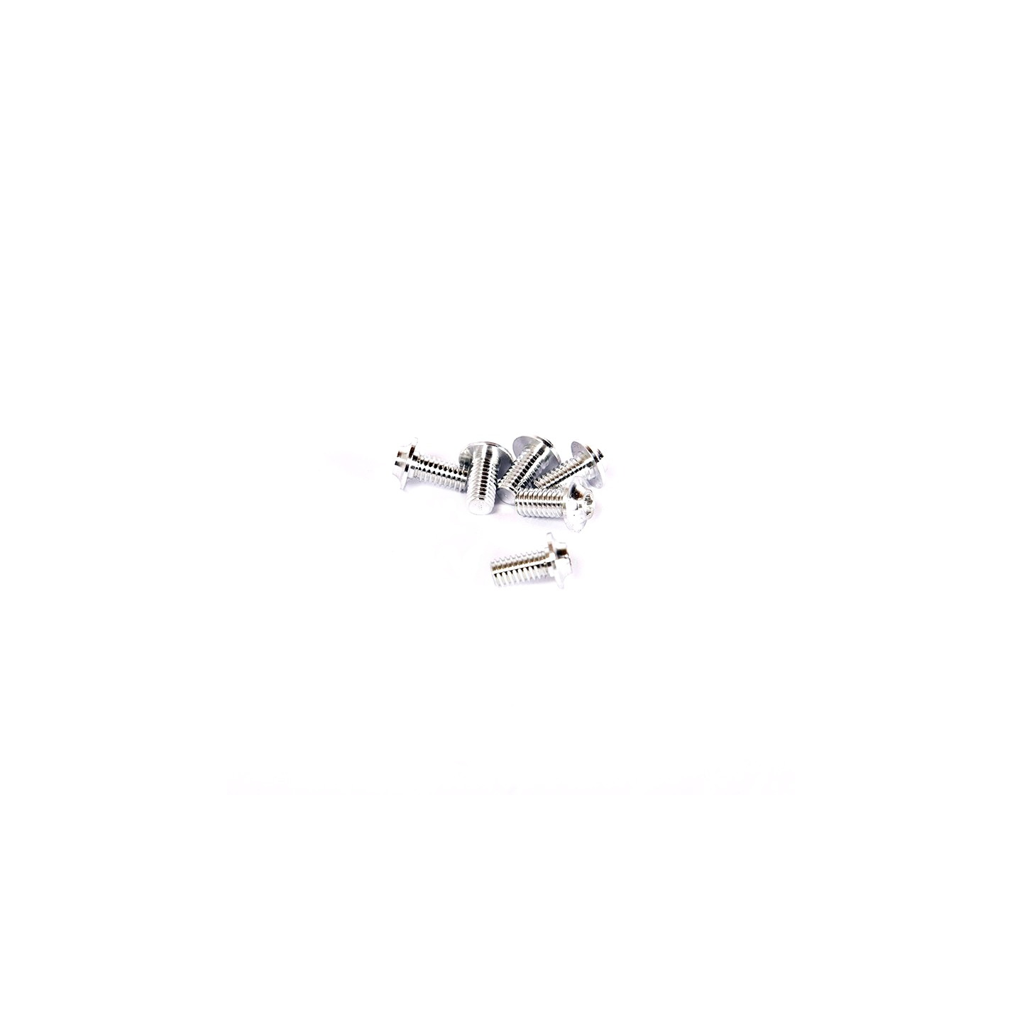 SCREW M4x8 SPECIAL BOTTOM HEAD 7075 - 6pcs - SILVER