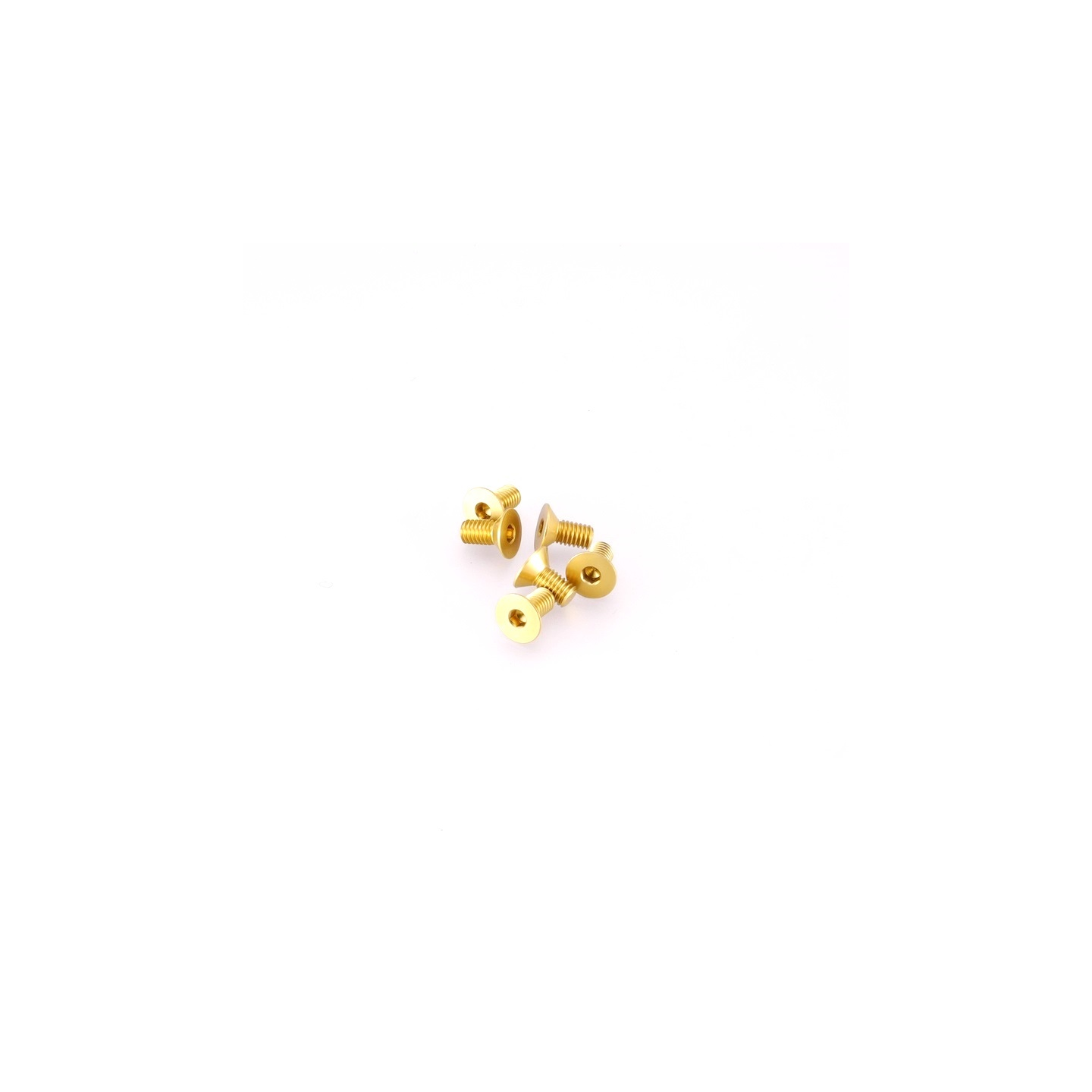 SCREW M4x8 FLAT HEAD 7075 - 6pcs - GOLD
