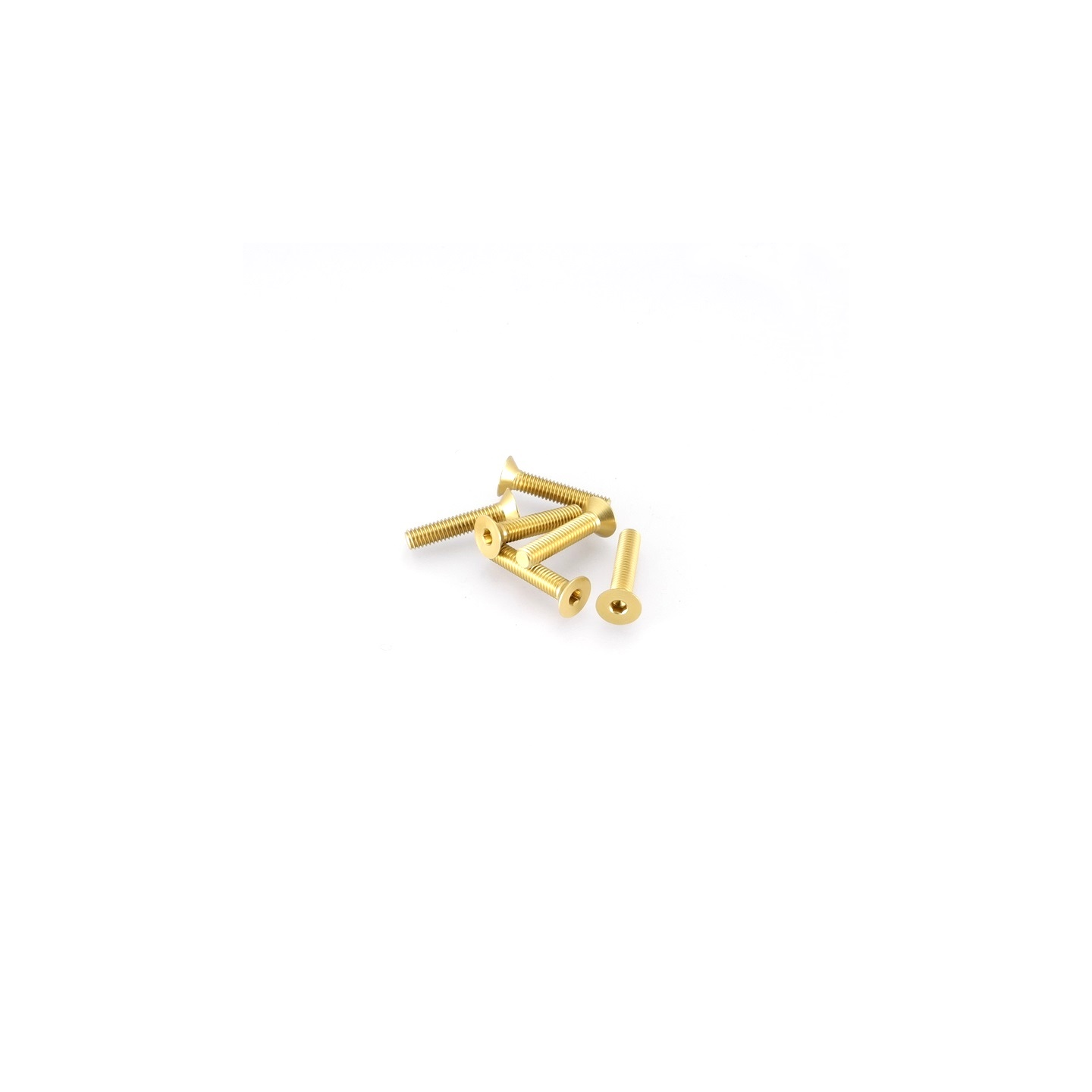 SCREW M4x20 FLAT HEAD 7075 - 6pcs - GOLD