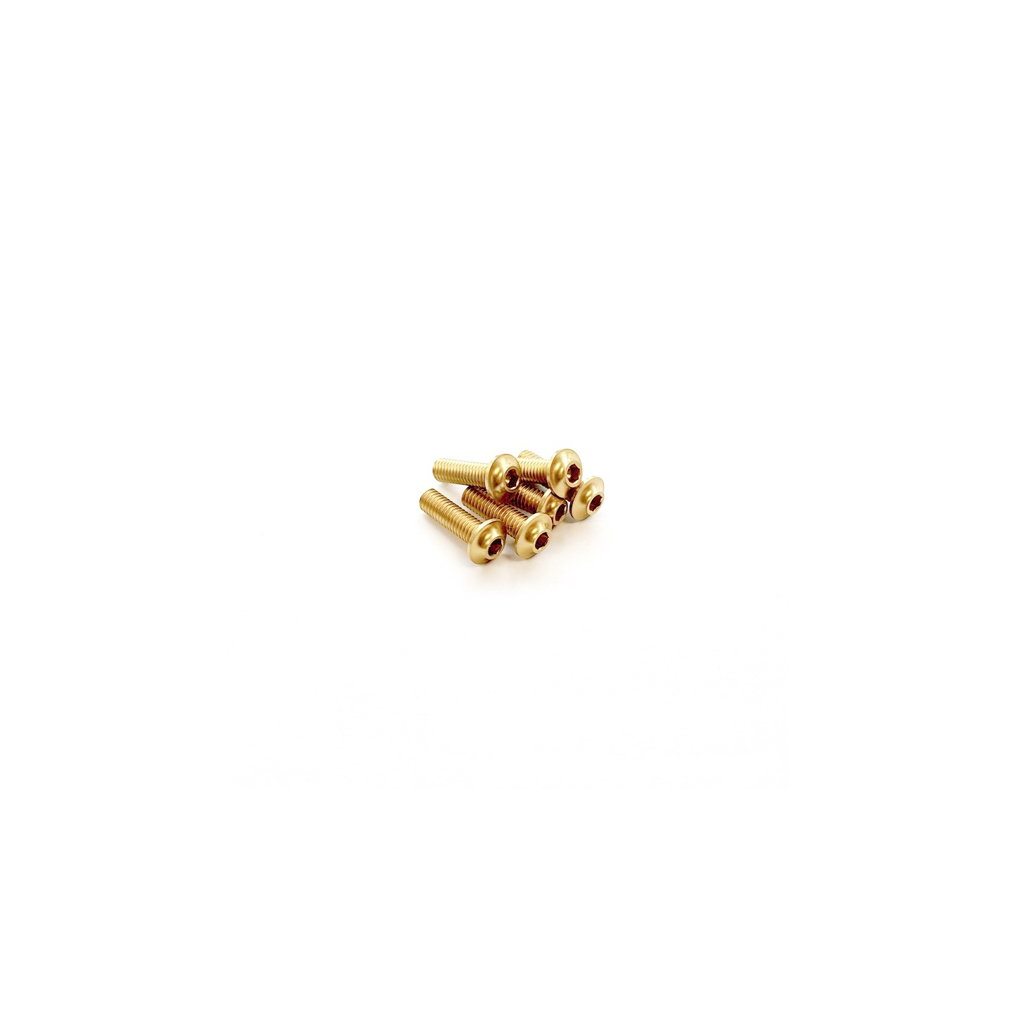 SCREW M4x14 SPECIAL BOTTOM HEAD 7075 - 6pcs - GOLD