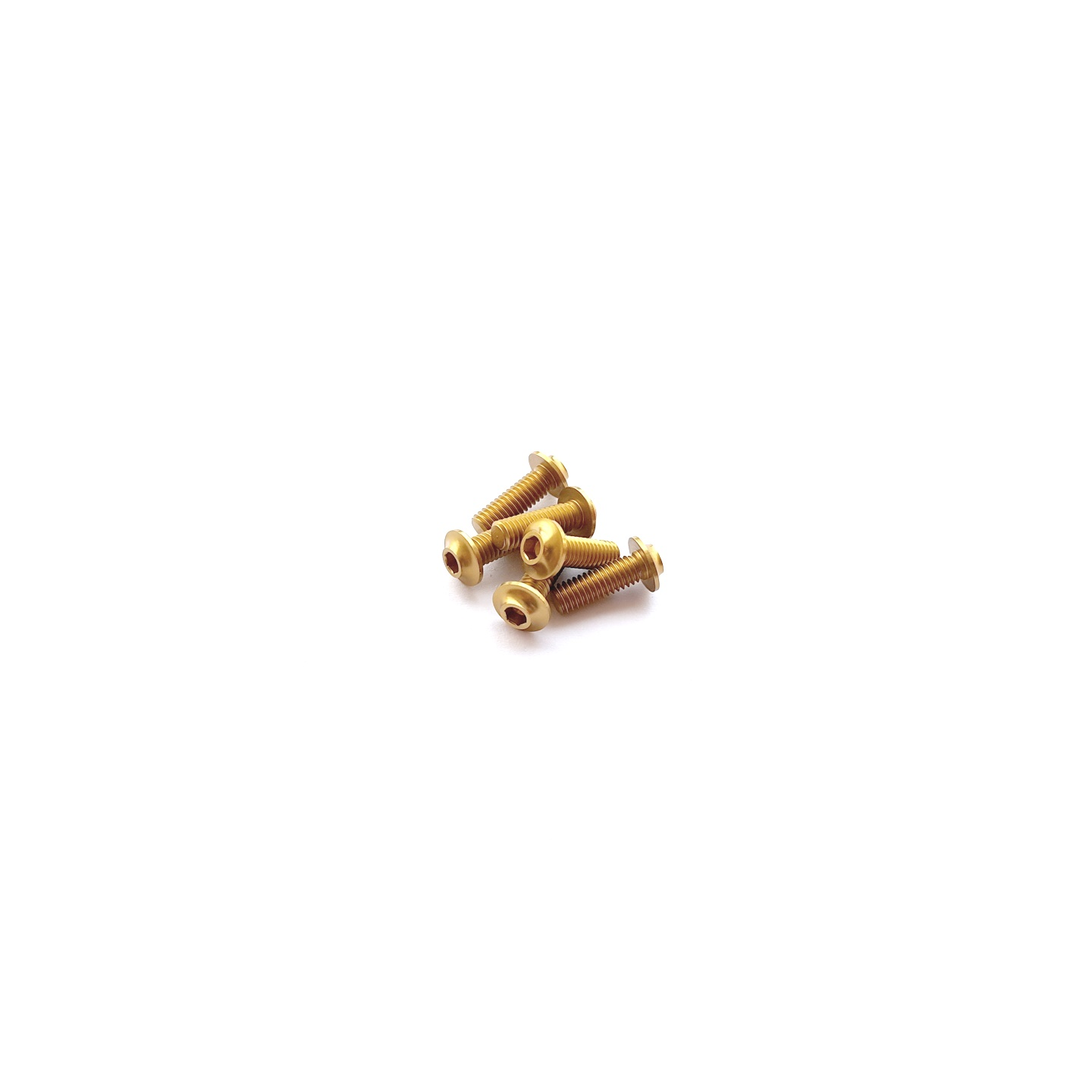 SCREW M4x12 SPECIAL BOTTOM HEAD 7075   - 6pcs - GOLD